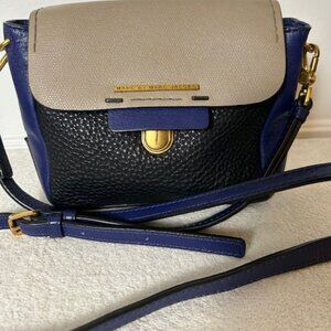 Marc By Marc Jacobs Color Block Leather Crossbody Bag Blue Black Professional
